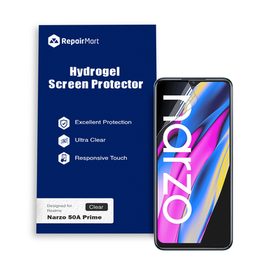 Realme Narzo 50A Prime Compatible Premium Hydrogel Screen Protector With Full Coverage Ultra HD